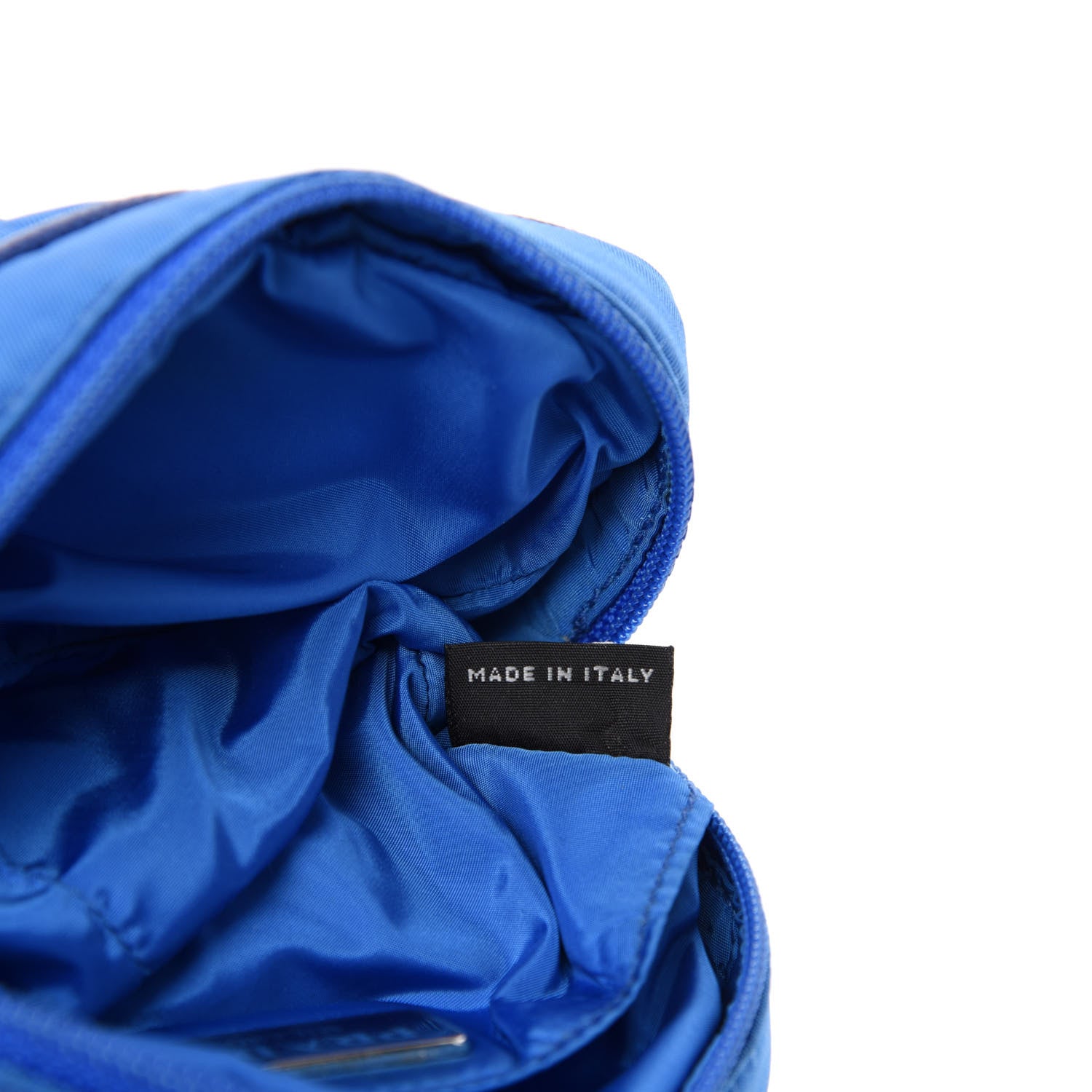Prada Tessuto Nylon Saffiano Wristlet Azzurro 9 of 11