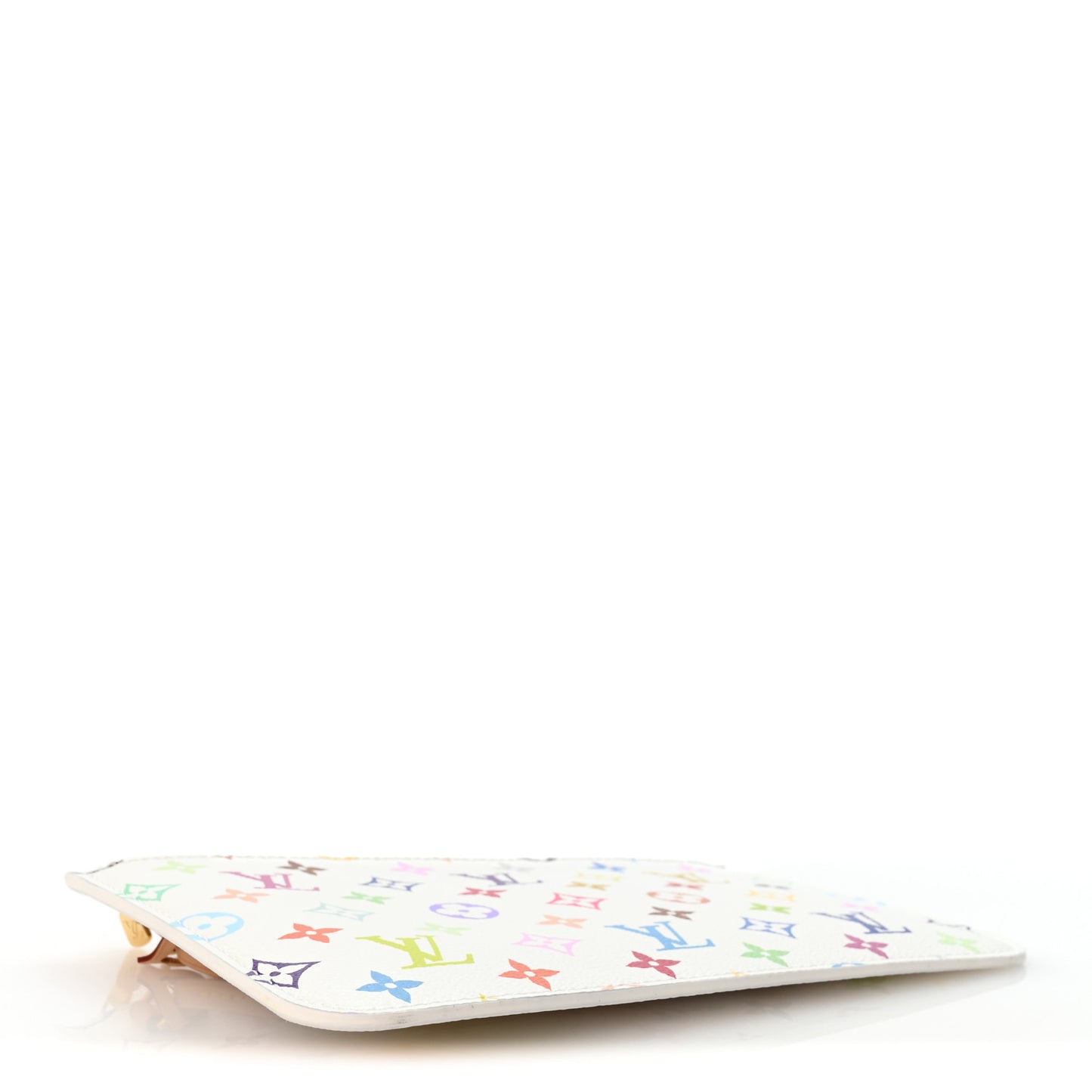 LV X TM Monogram Multicolor Neverfull Pochette White