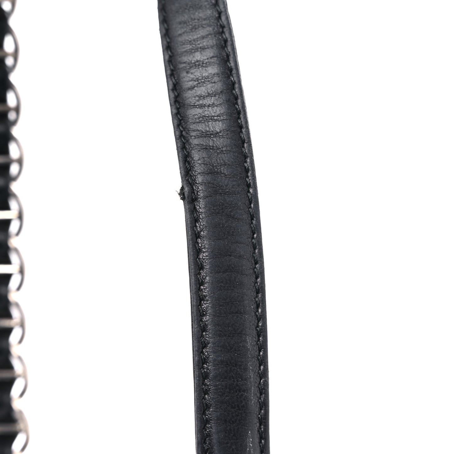 Nylon Tessuto Acciaio Chain Shoulder Bag Black
