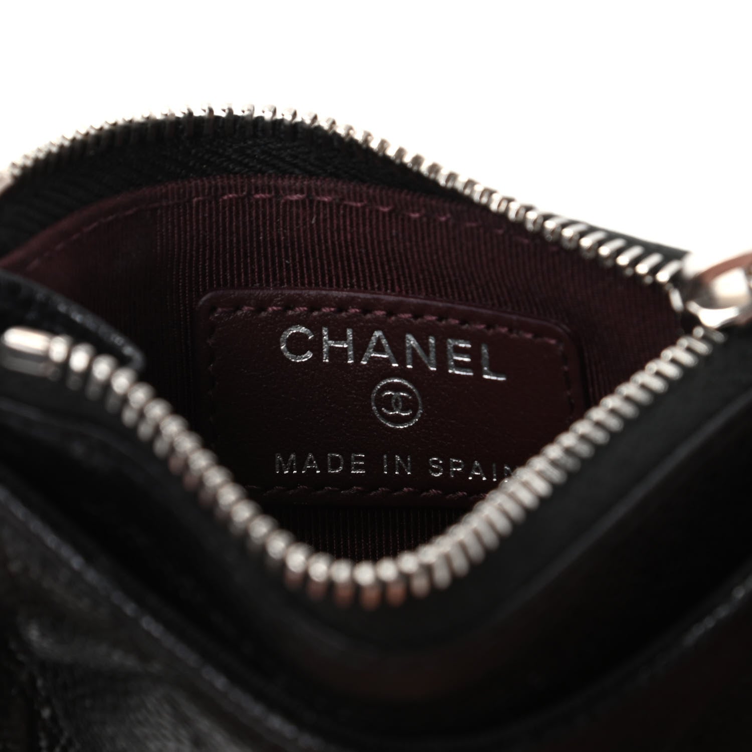 Chanel Caviar Quilted CC Zip Card Holder Black 12 of 16