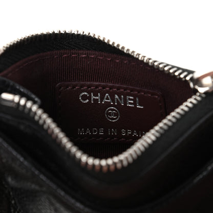 Chanel Caviar Quilted CC Zip Card Holder Black 12 of 16