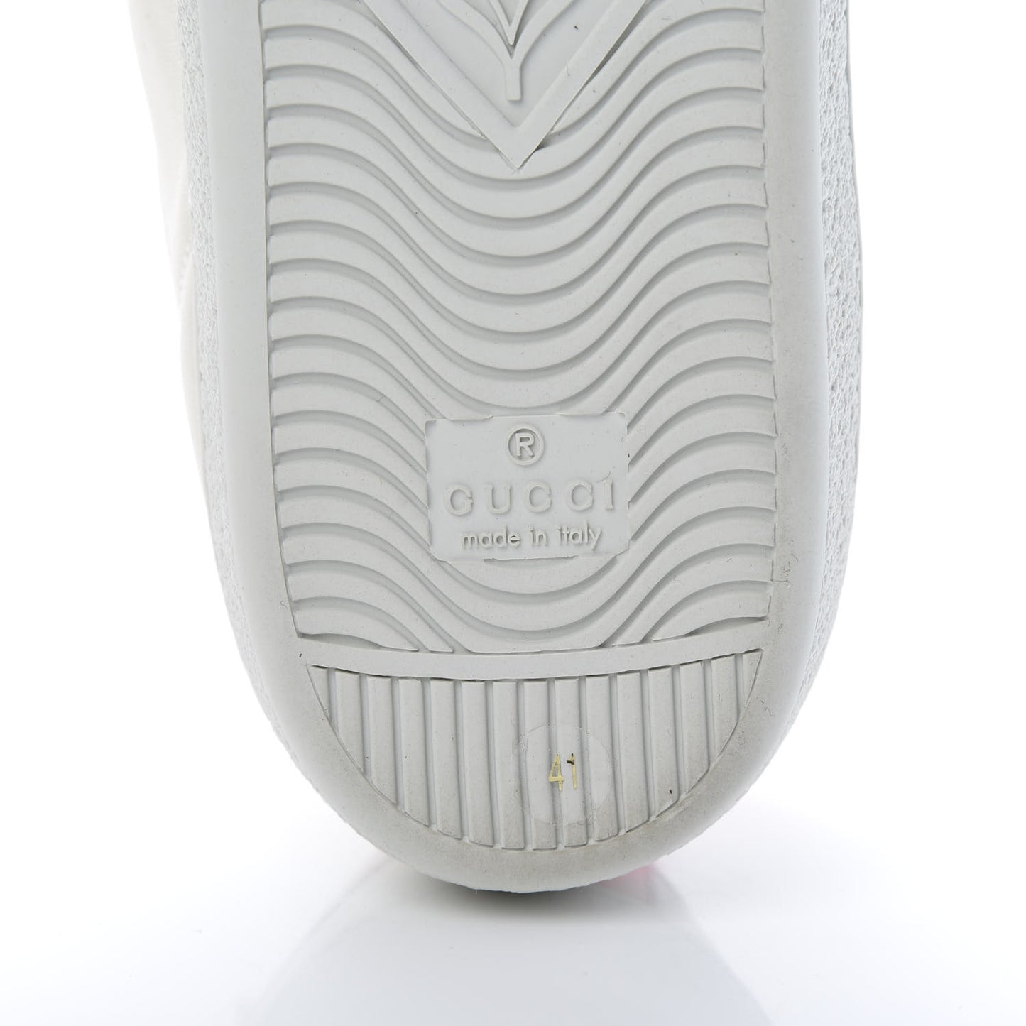 Calfskin Stripe Womens New Ace Sneakers 41 New Mystic White Ecru Red Flame