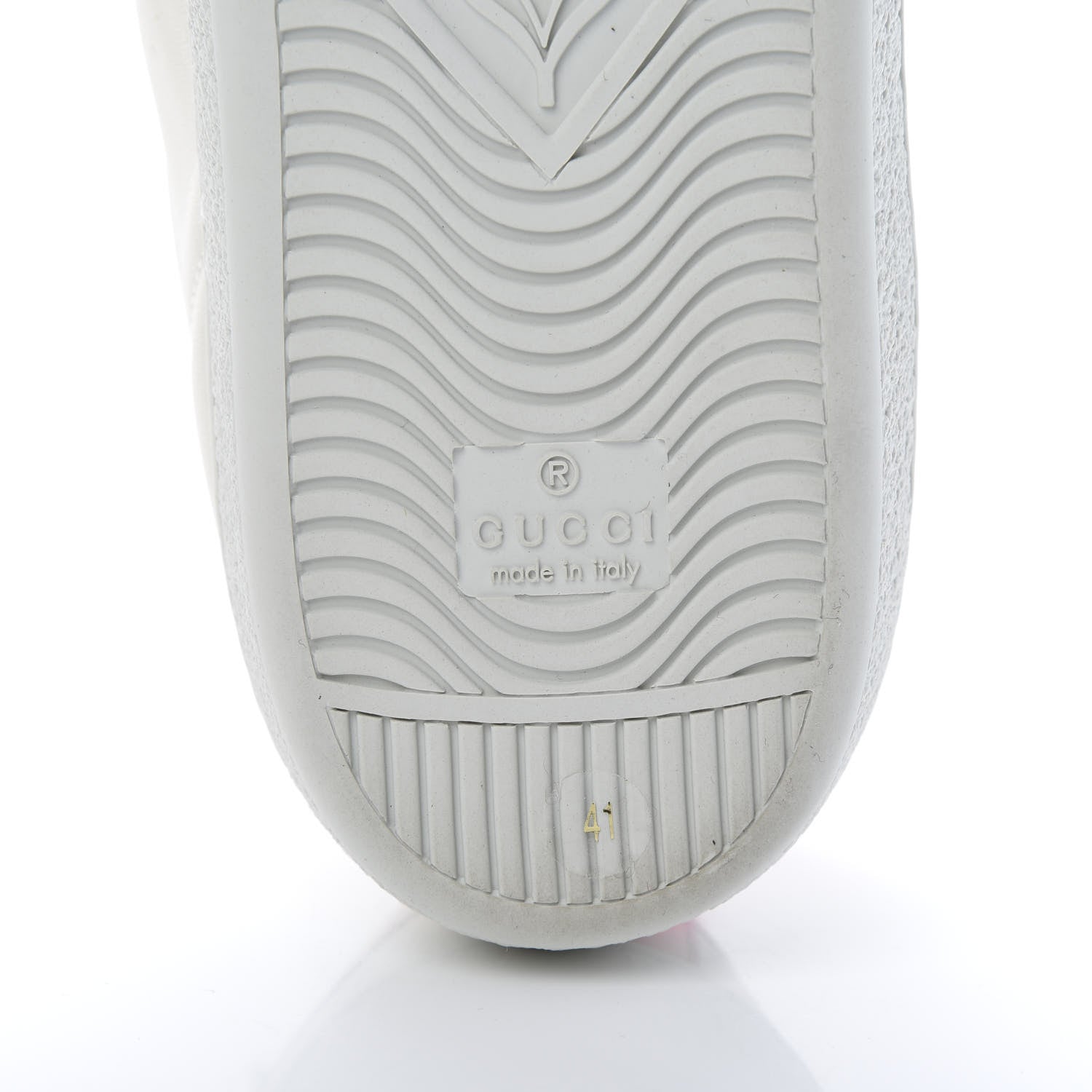Gucci Calfskin Stripe Womens New Ace Sneakers 41 New Mystic White Ecru Red Flame 6 of 9