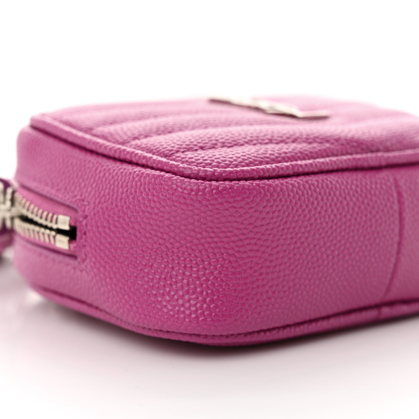 Grain De Poudre Matelasse Monogram Baby Lou Camera Bag Electric Fuxia