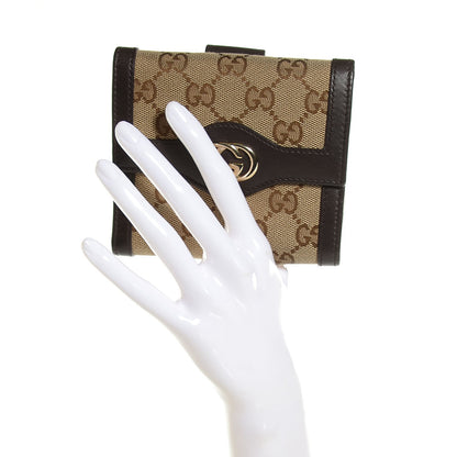 Gucci Monogram Margaux Calfskin Sukey French Flap Wallet Beige Ebony Cocoa 2 of 8