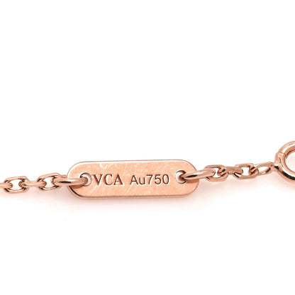 Van Cleef & Arpels 18K Rose Gold Carnelian Sweet Alhambra Heart Bracelet 5 of 6