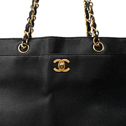 Chanel Caviar CC Shopper Tote Black 9 of 20