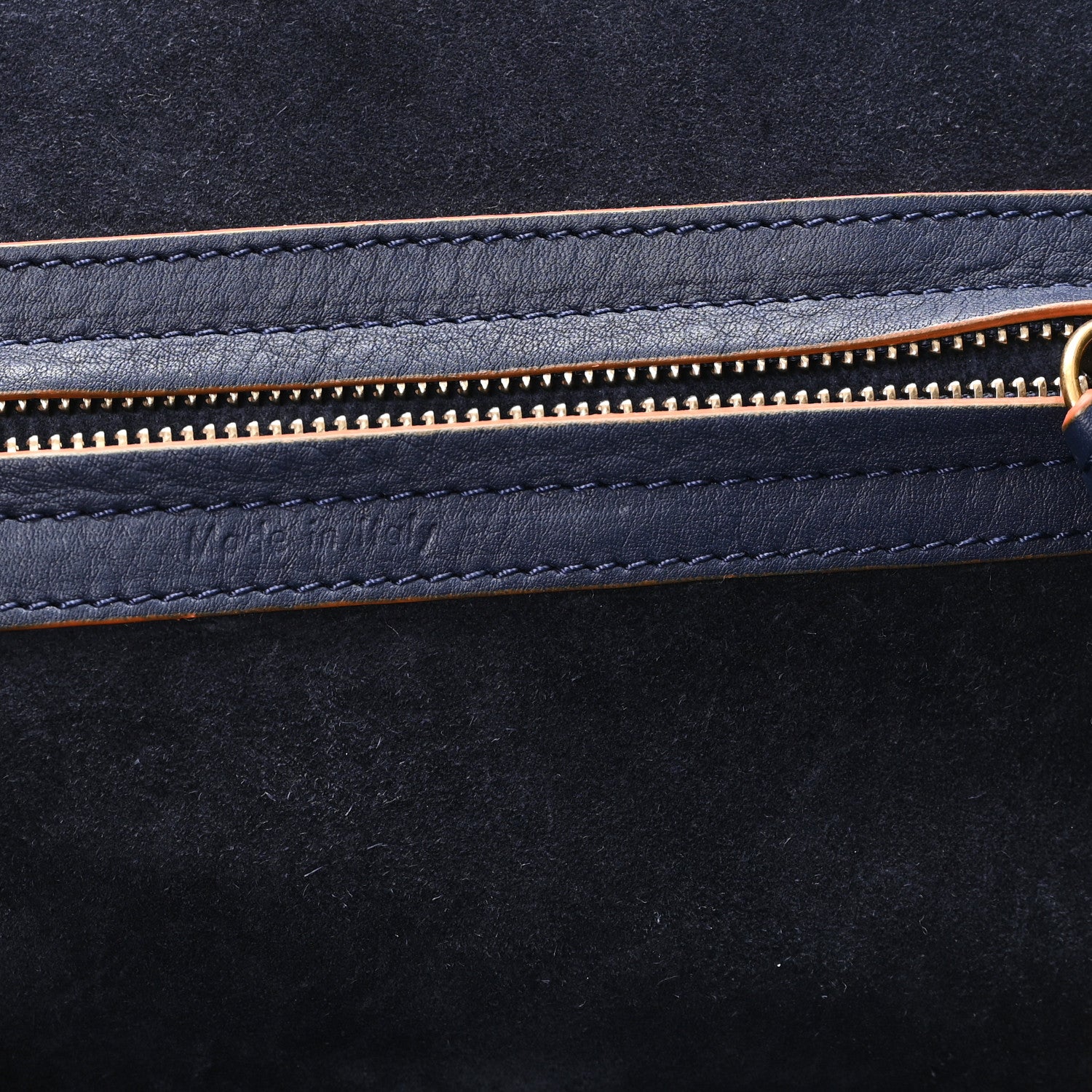 Celine Supple Calfskin Large Phantom Luggage Navy Blue Orange 6 of 10