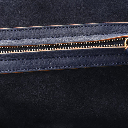 Celine Supple Calfskin Large Phantom Luggage Navy Blue Orange 6 of 10