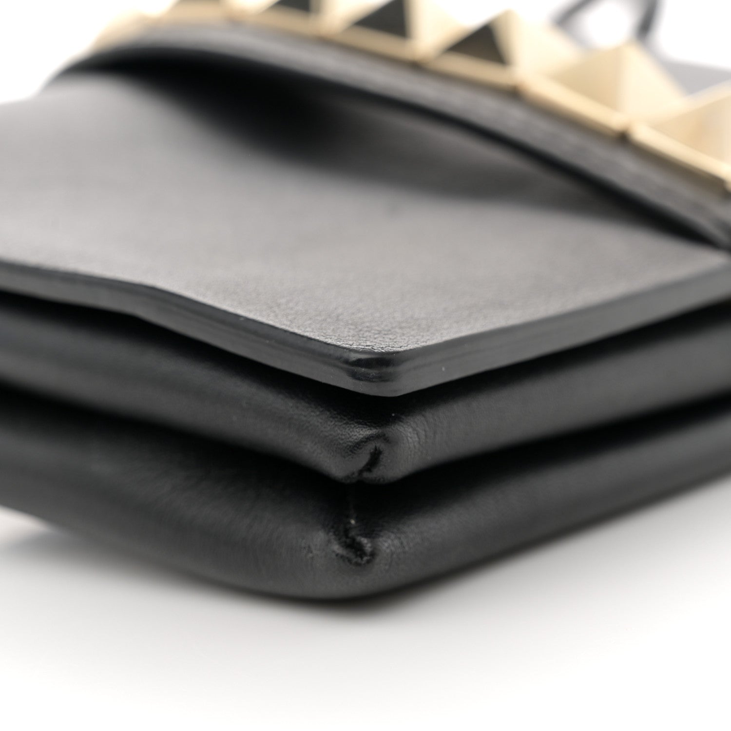 Valentino Garavani Vitello Rockstud Flap Wallet On Strap Black 8 of 13