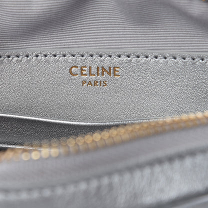 Celine Laminated Calfskin Quilted Small C Charm Bag Silver 6 of 11