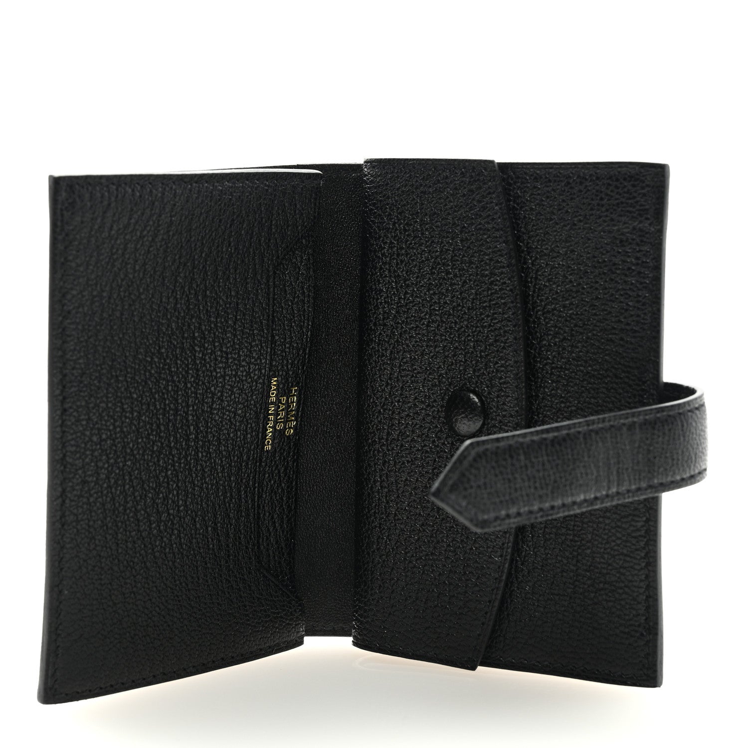 Hermes Chevre Mysore Mini Bearn Wallet Black 6 of 7