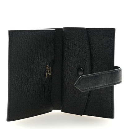 Hermes Chevre Mysore Mini Bearn Wallet Black 6 of 7