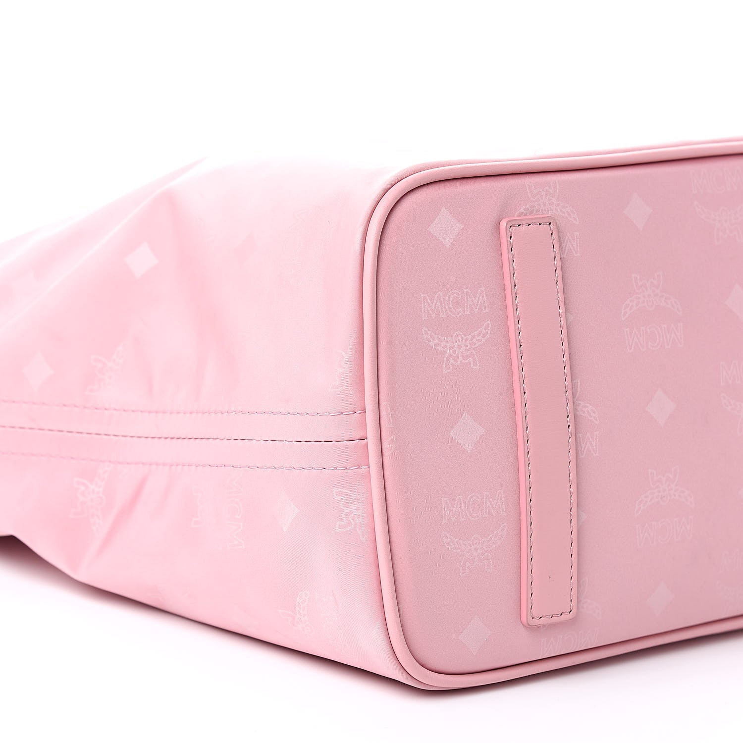 MCM Nylon Monogram Medium Dieter Shopper Tote Pink 8 of 11