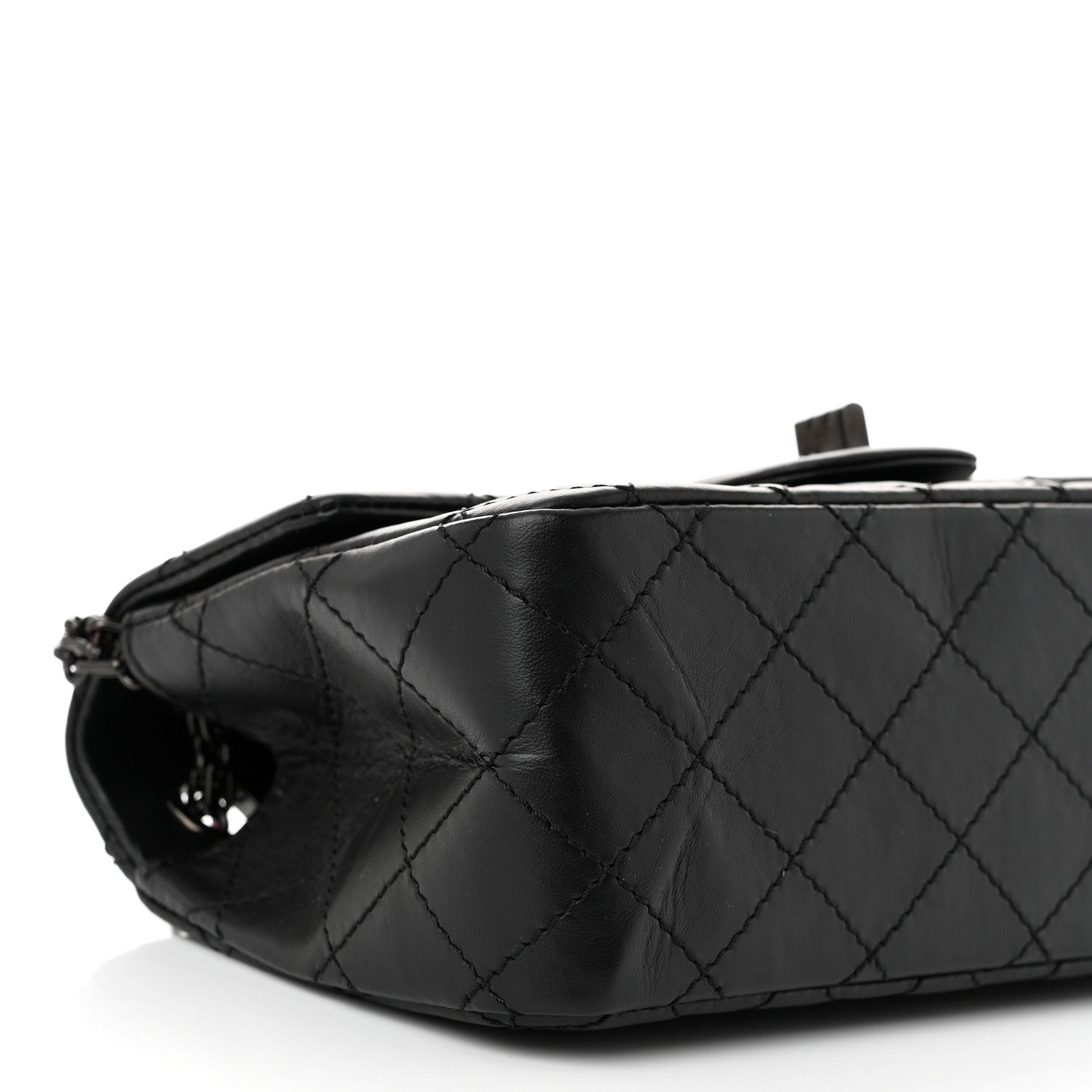 Chanel Aged Calfskin Quilted 2.55 Reissue Mini Flap So Black 9 of 10