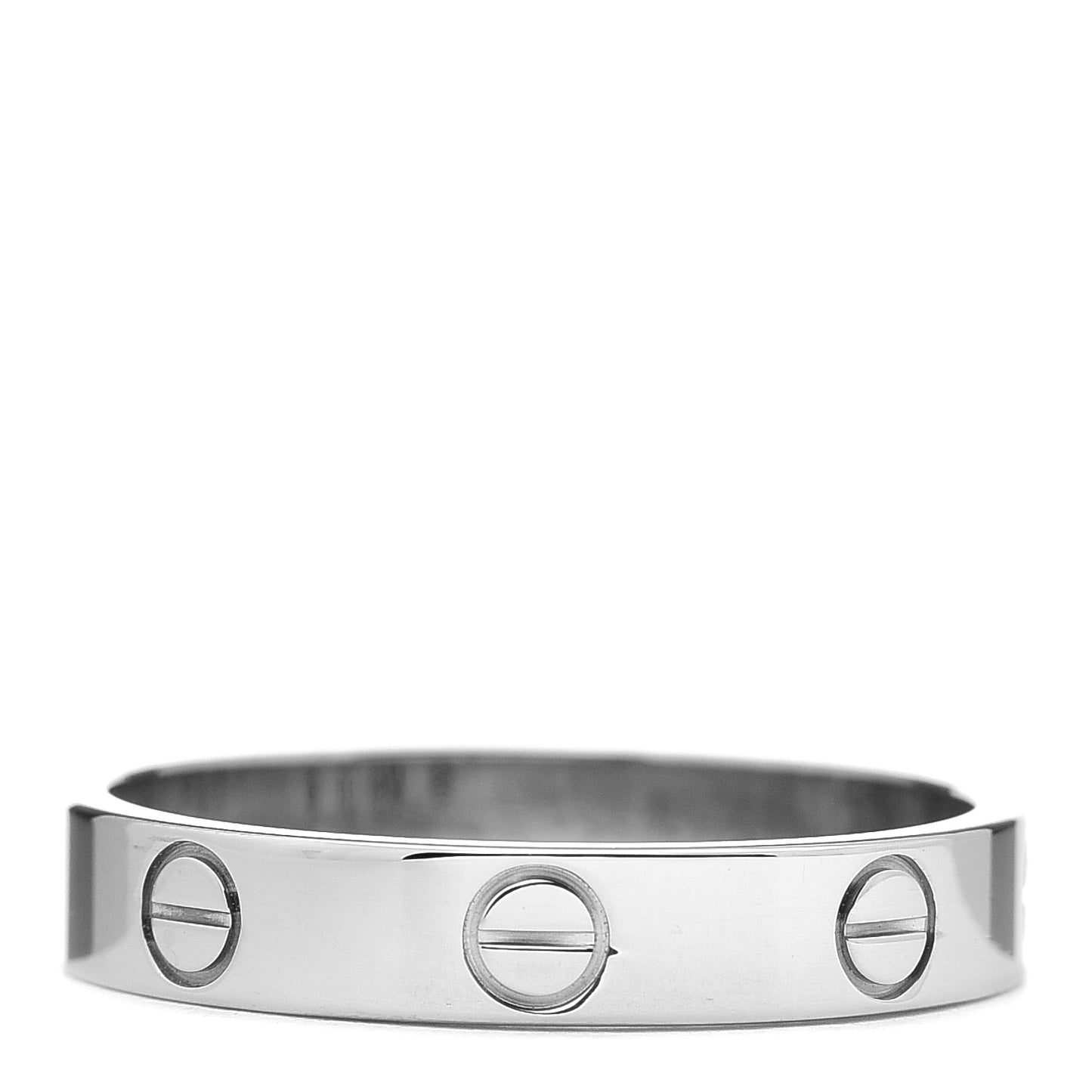 18K White Gold 3.5mm LOVE Wedding Band Ring 55 7.25