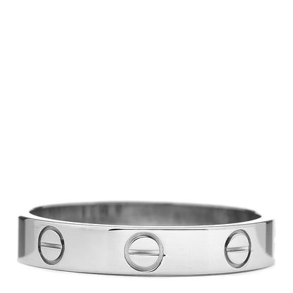 Cartier 18K White Gold 3.5mm LOVE Wedding Band Ring 55 7.25 1 of 4