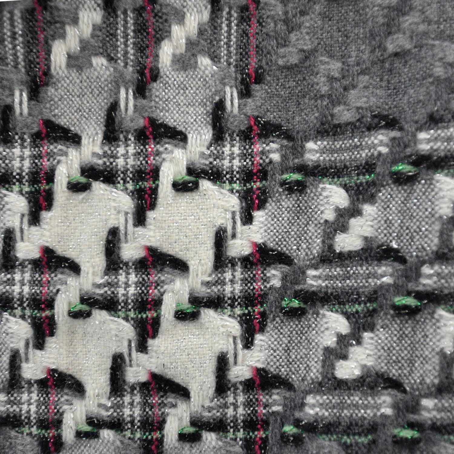 Burberry Merino Wool Cashmere Check Scarf Grey 4 of 4