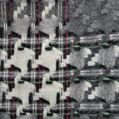 Burberry Merino Wool Cashmere Check Scarf Grey 4 of 4