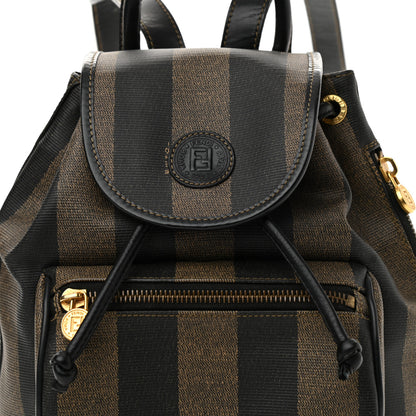 Fendi Coated Canvas Pequin Drawstring Backpack Tobacco 7 of 11