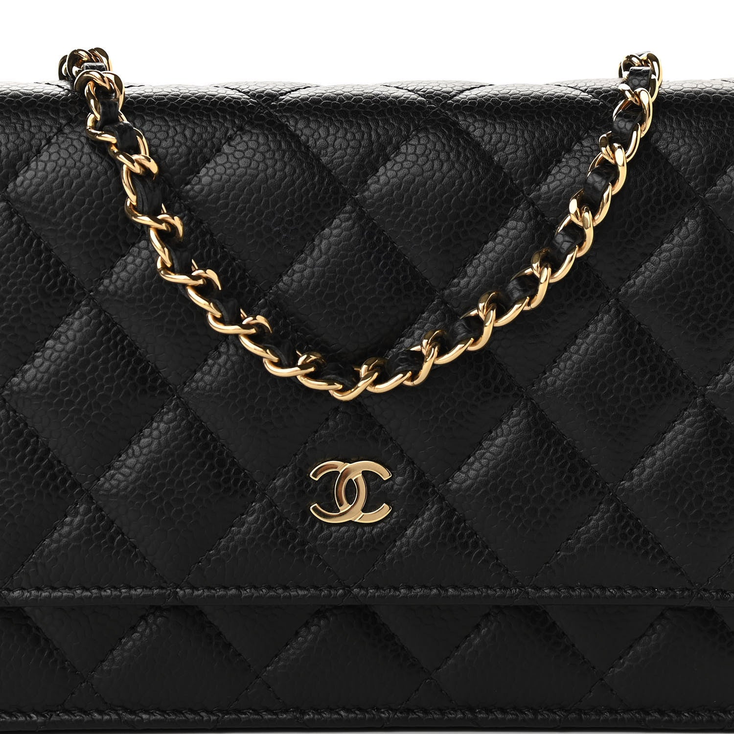 Chanel Caviar Quilted Wallet On Chain WOC Black 12 of 13