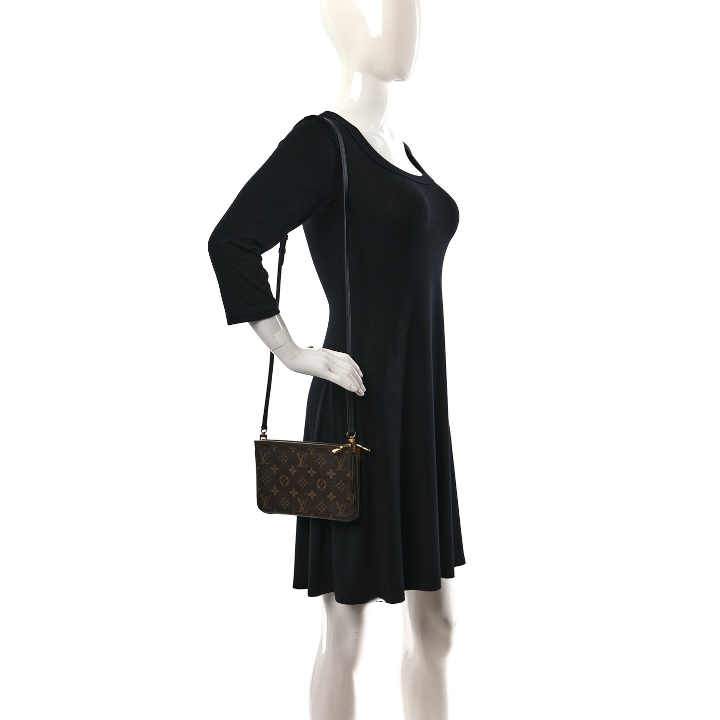 Reverse Monogram Giant Double Zip Pochette