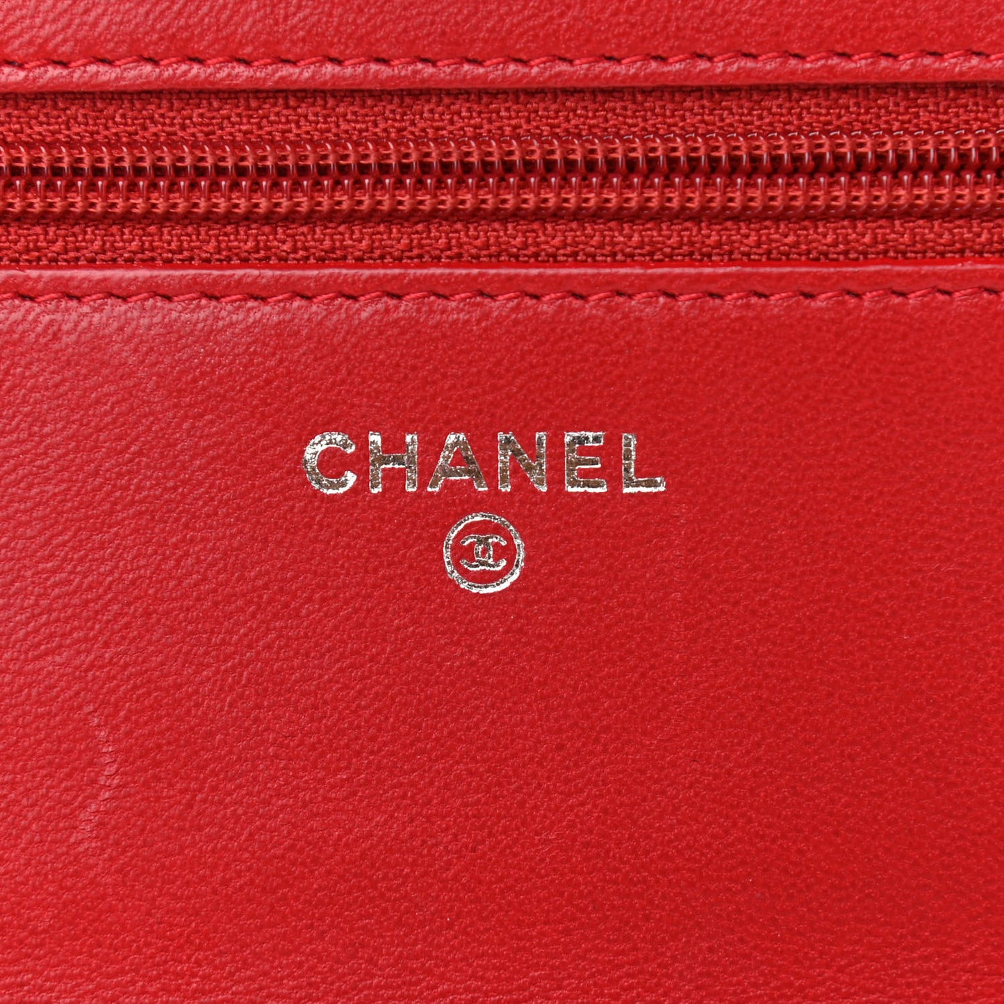 Lambskin Quilted Boy Wallet On Chain WOC Red