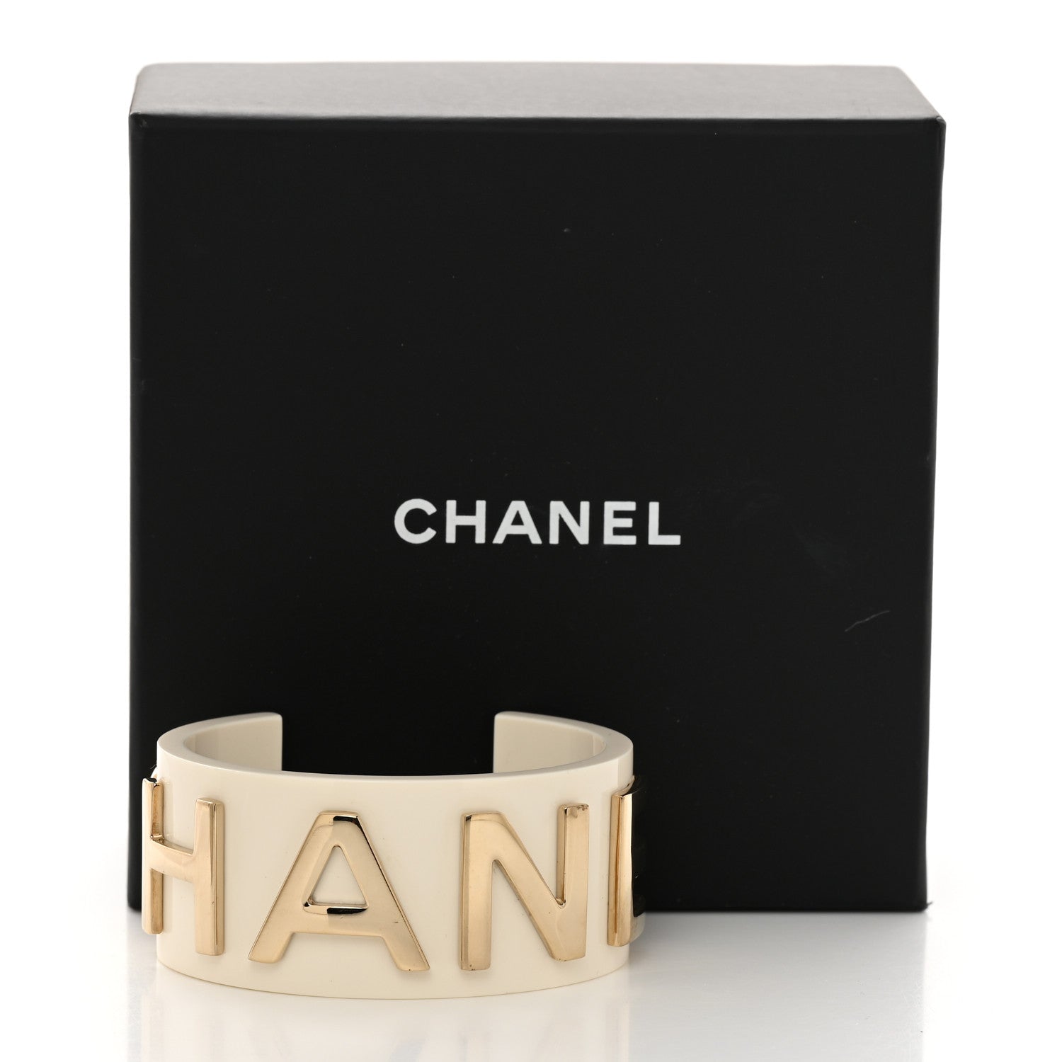 Chanel Resin Metal Cuff White 5 of 5