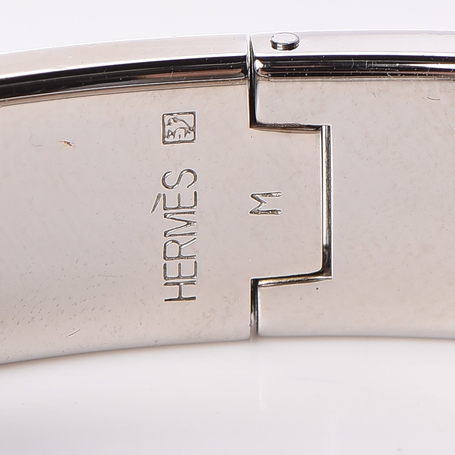 Hermes Enamel Narrow Clic Clac H Bracelet PM White 4 of 6