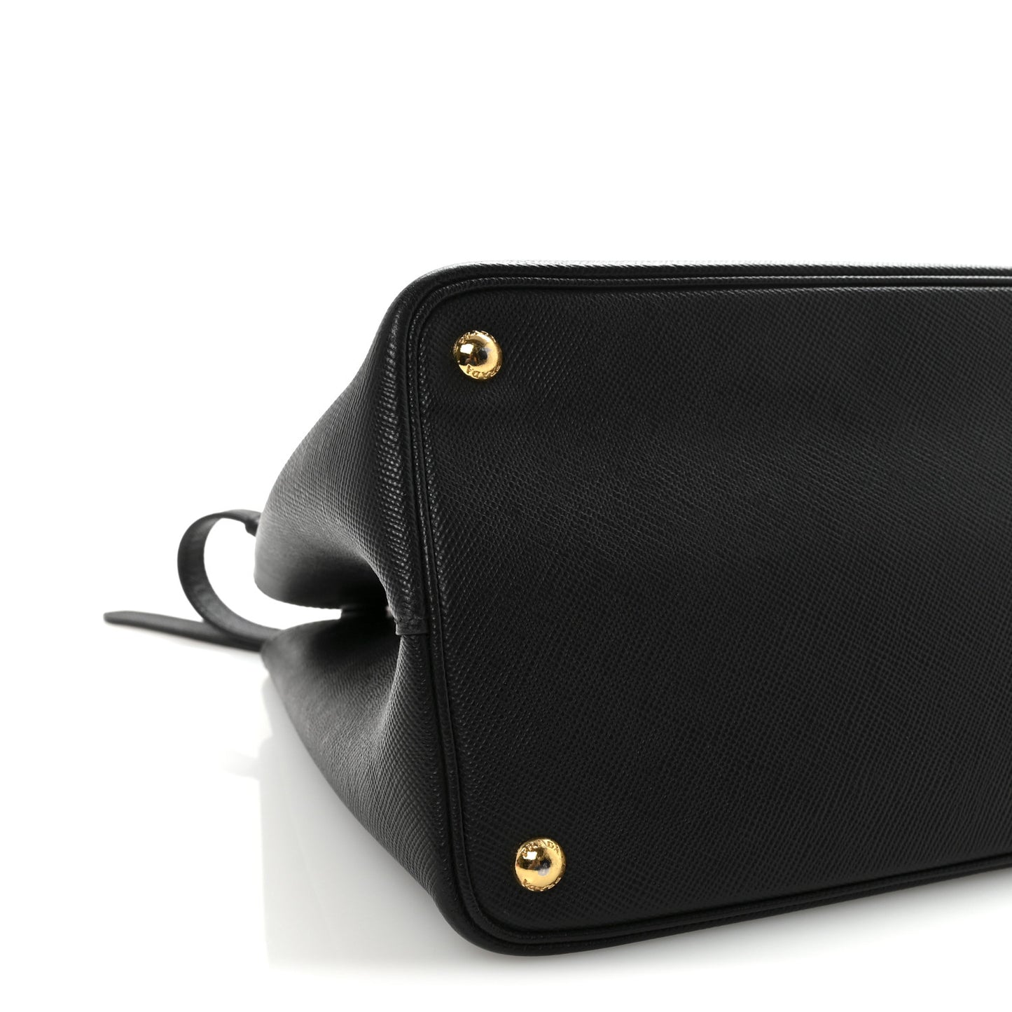 Saffiano Cuir Large Double Bag Black Fuoco