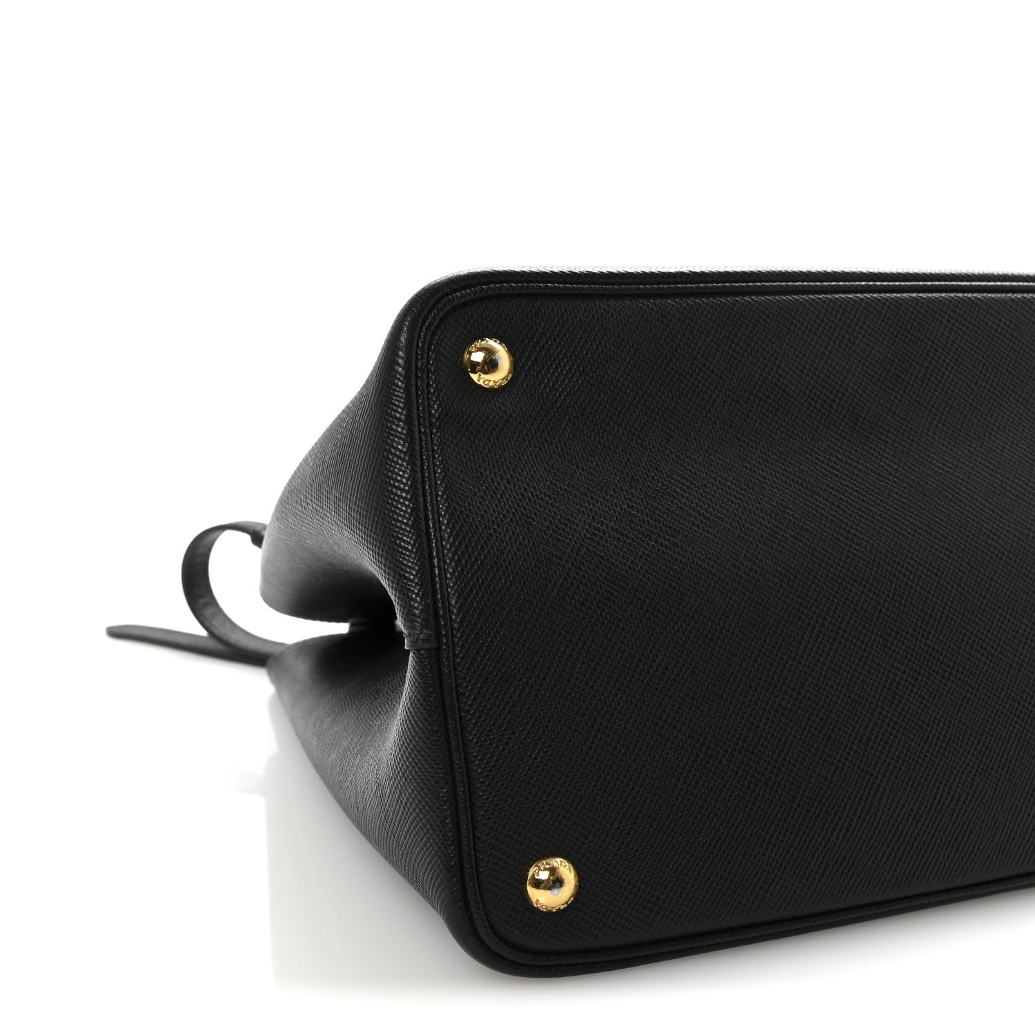 Prada Saffiano Cuir Large Double Bag Black Fuoco 8 of 9