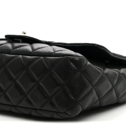 Chanel Washed Lambskin Quilted Bijoux Chain Jumbo Single Flap Black 10 of 10