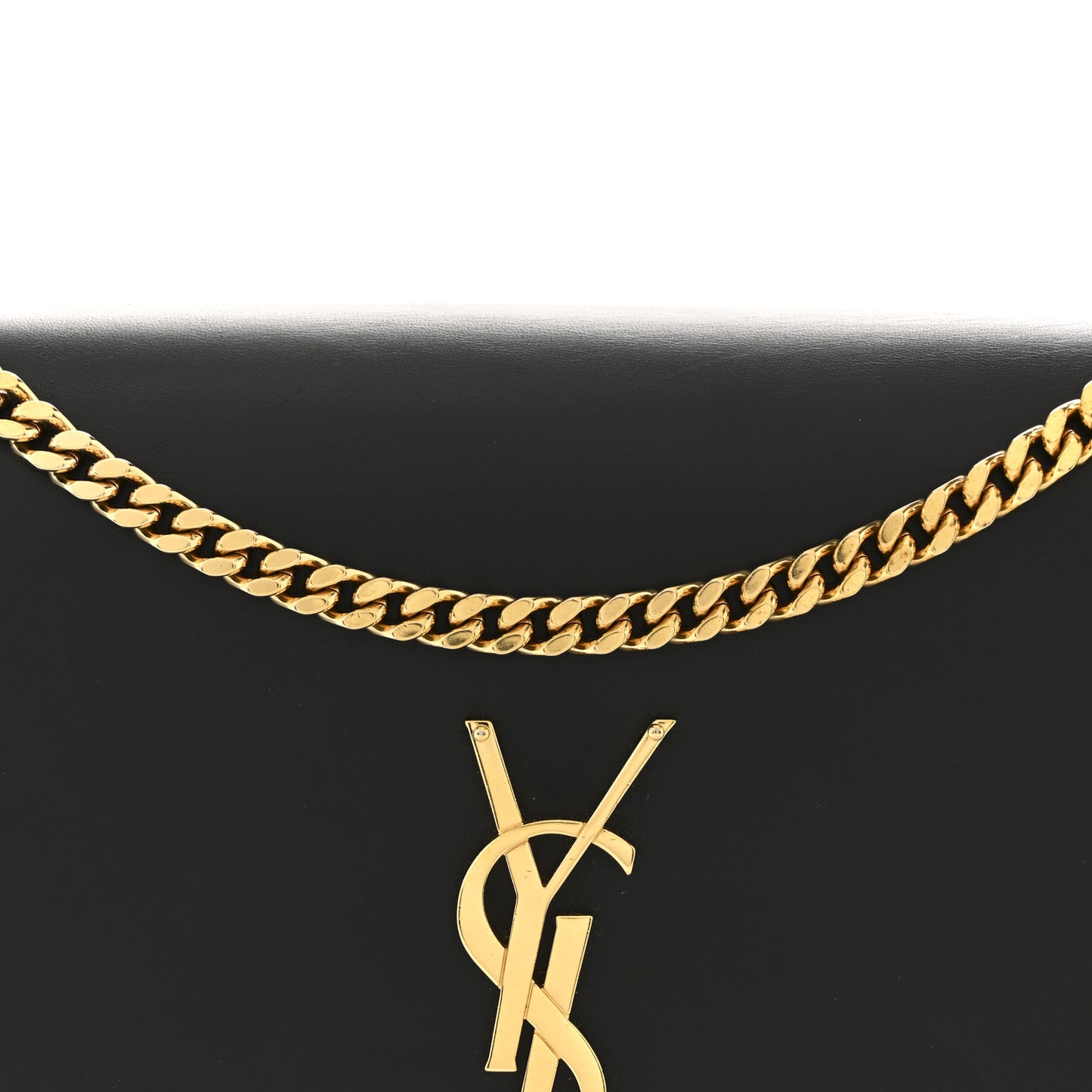 Smooth Calfskin Medium Classic Monogram Kate Tassel Satchel Black