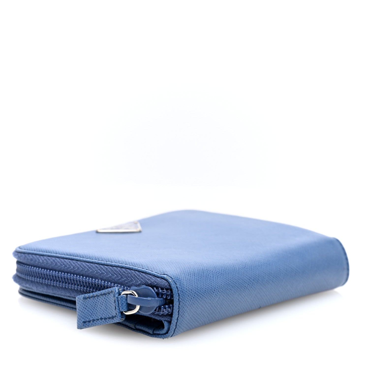 Prada Saffiano Metal Compact Wallet Cobalto 4 of 6