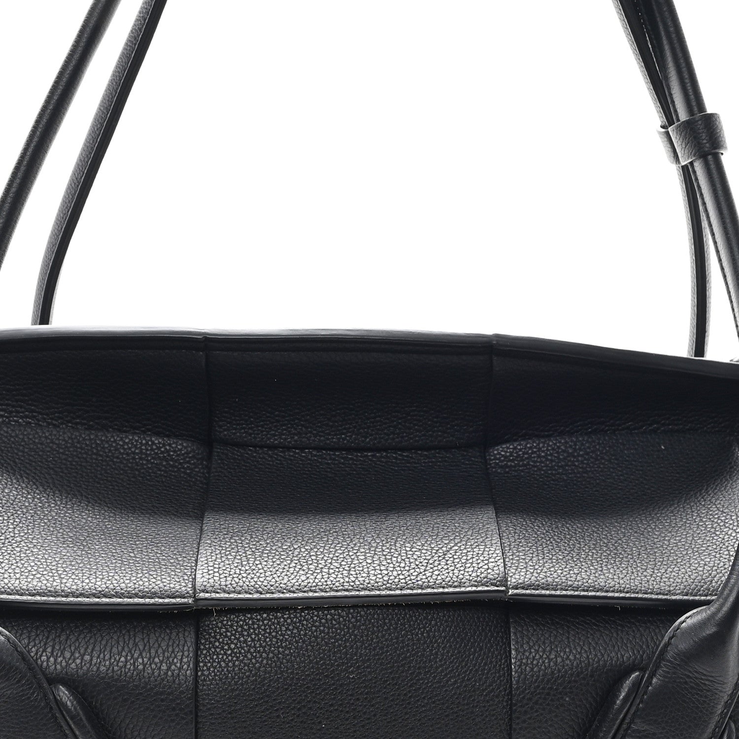 Bottega Veneta Grained Calfskin Maxi Intrecciato Medium Arco Black 8 of 11