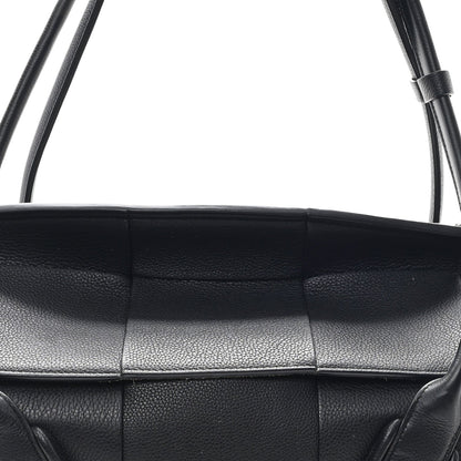 Bottega Veneta Grained Calfskin Maxi Intrecciato Medium Arco Black 8 of 11