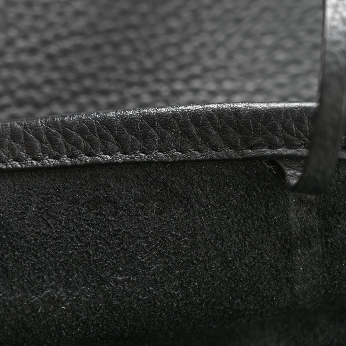 Grained Calfskin Medium N/S Park Tote Black