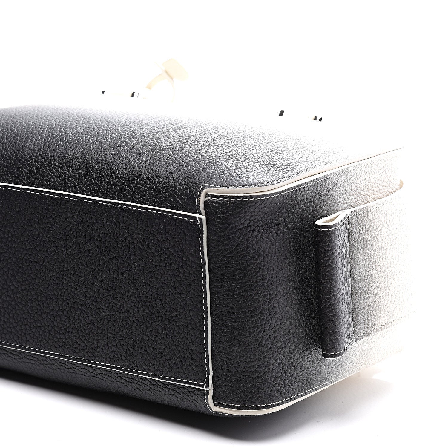 Delvaux Grained Bullskin Cool Box MM Satchel Ivory Black 8 of 9