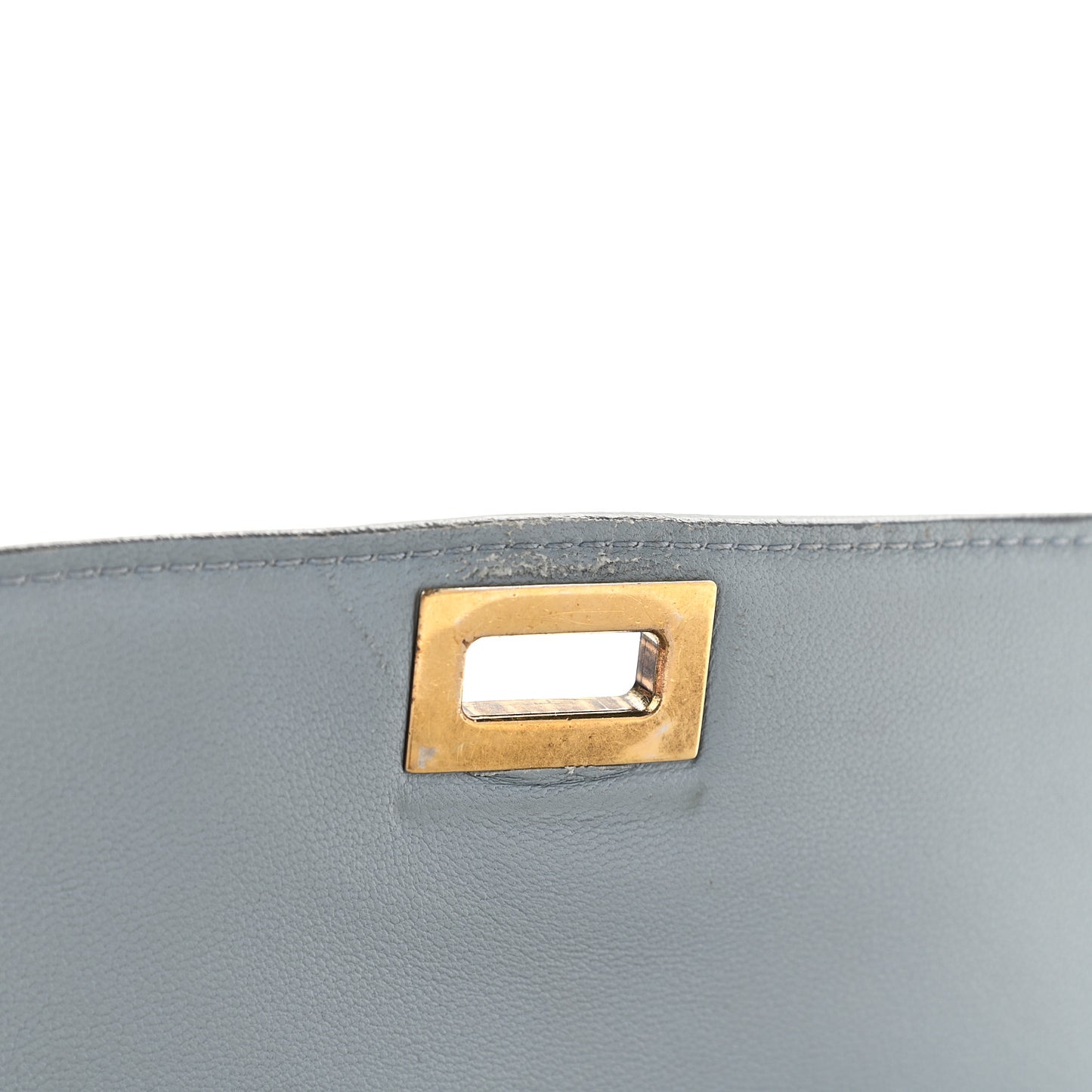 Box Calfskin Medium Classic Box Flap Bag Sky