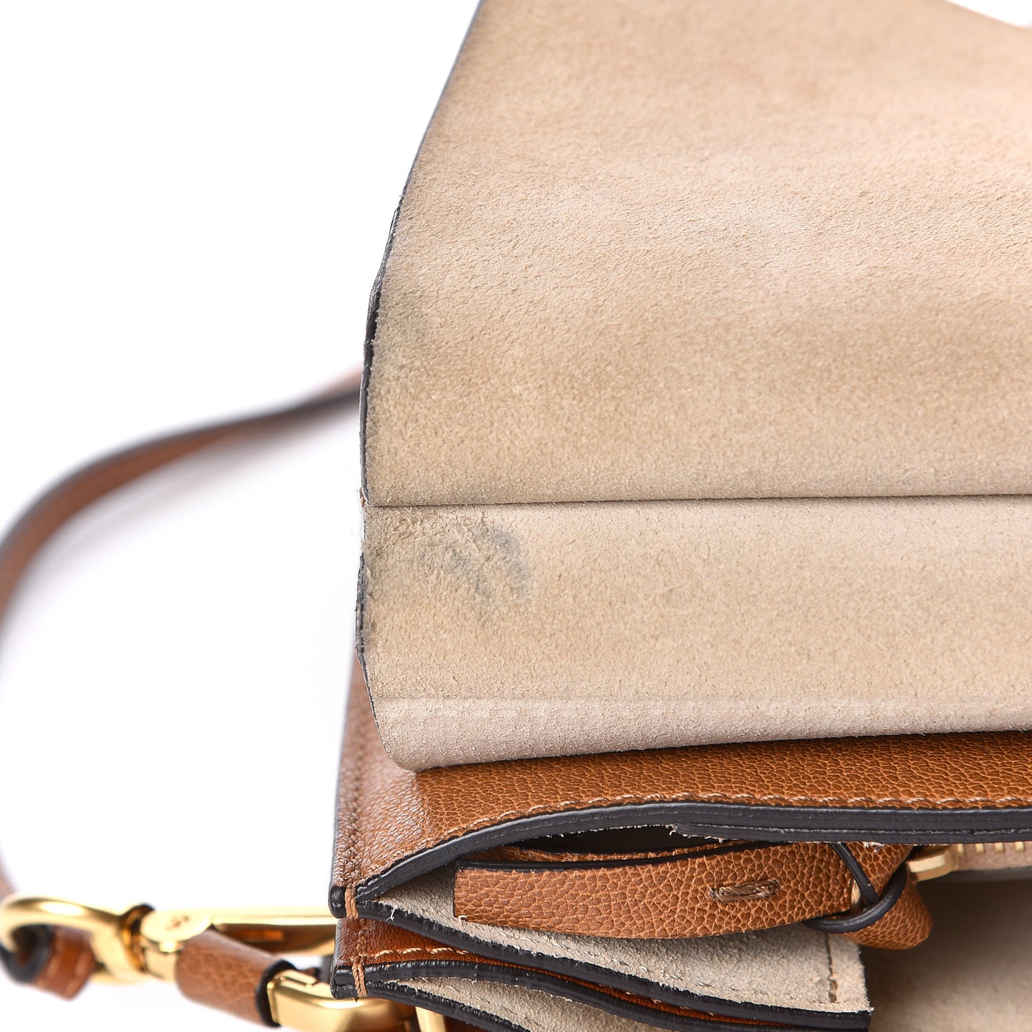 Goatskin Medium Faye Shoulder Bag Caramel