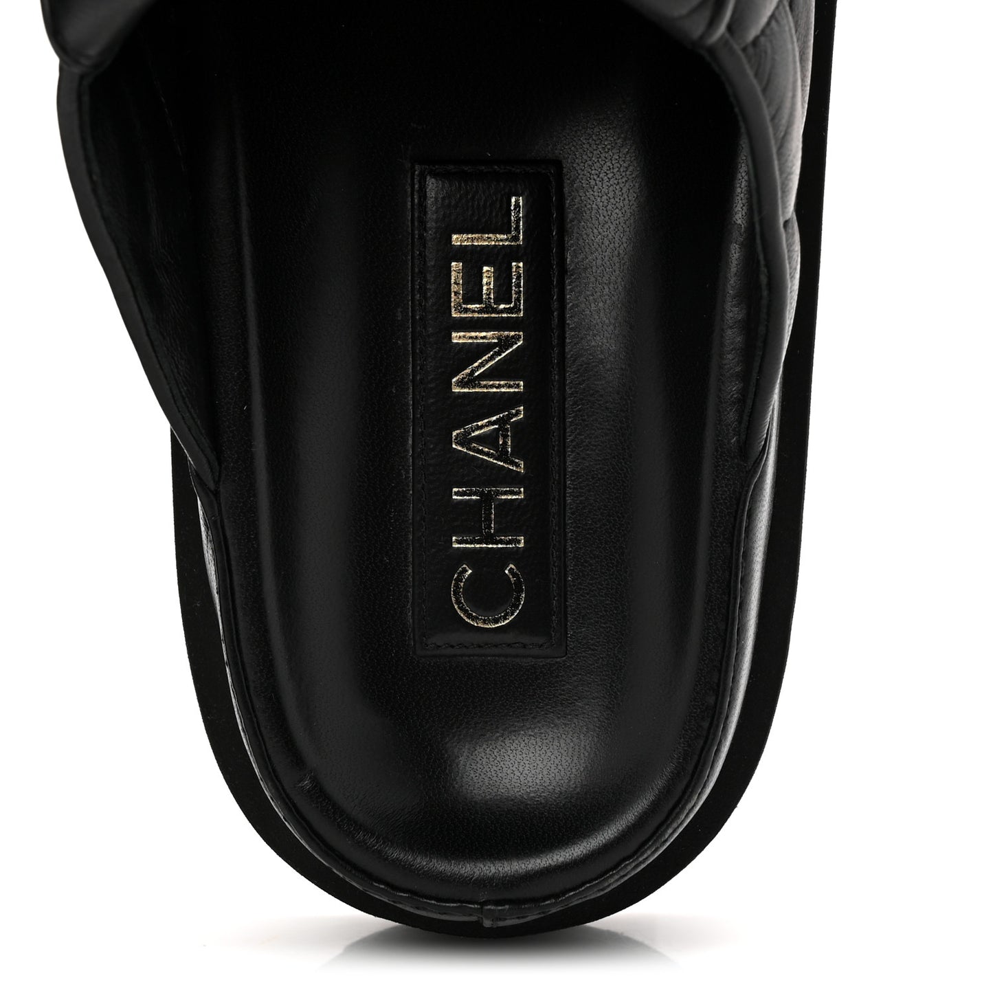 Lambskin Quilted CC Turnlock Mules 40 Black