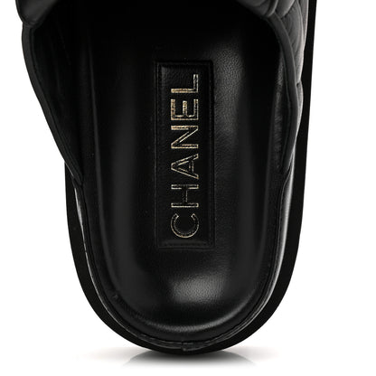 Chanel Lambskin Quilted CC Turnlock Mules 40 Black 8 of 9