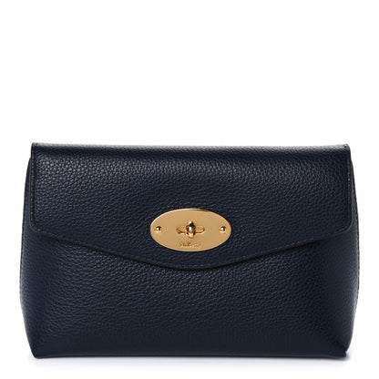 Mulberry Small Classic Grain Darley Cosmetic Pouch Navy 1 of 13