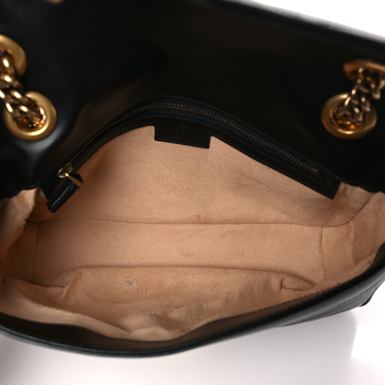 Gucci Calfskin Matelasse Small GG Marmont Shoulder Bag Black 5 of 13