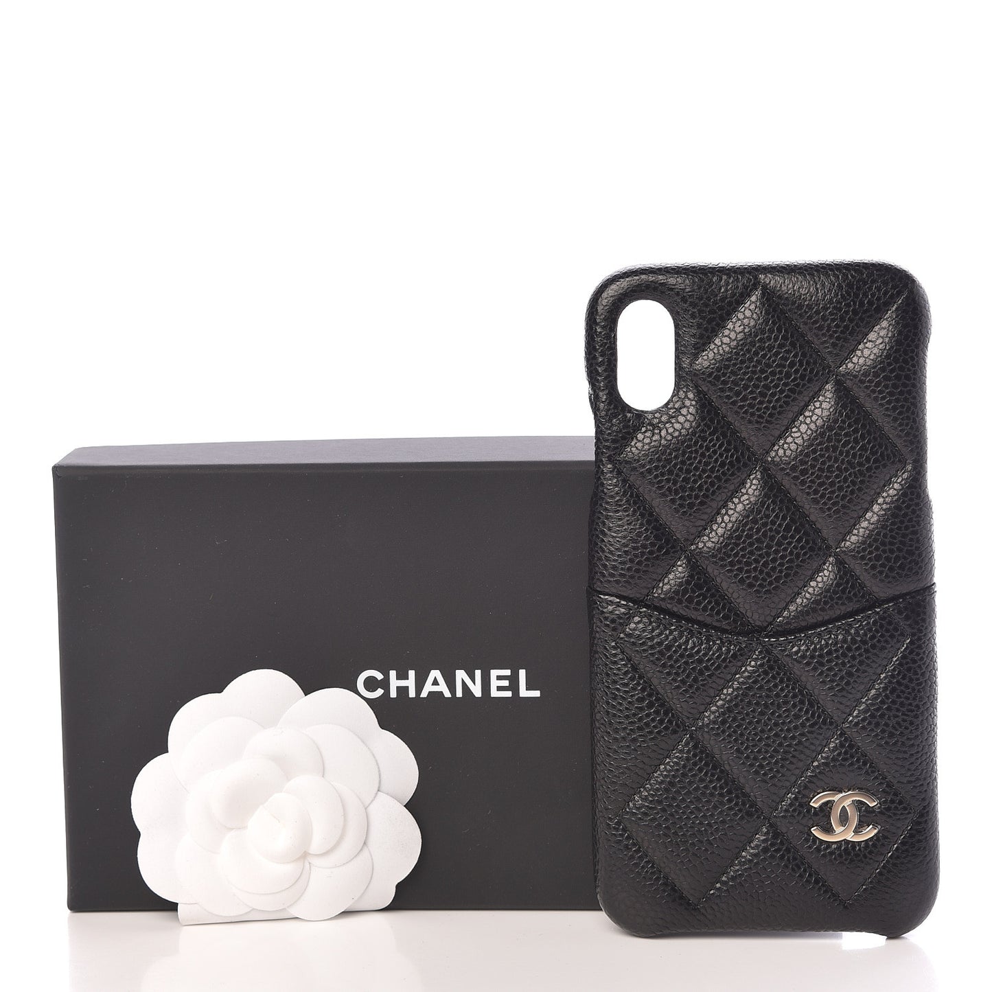 Caviar Quilted iPhone XS Max Coco Tech Case Black