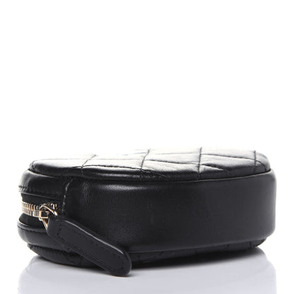 Chanel Lambskin Quilted Zip Around Classic Coin Purse Black 3 of 9