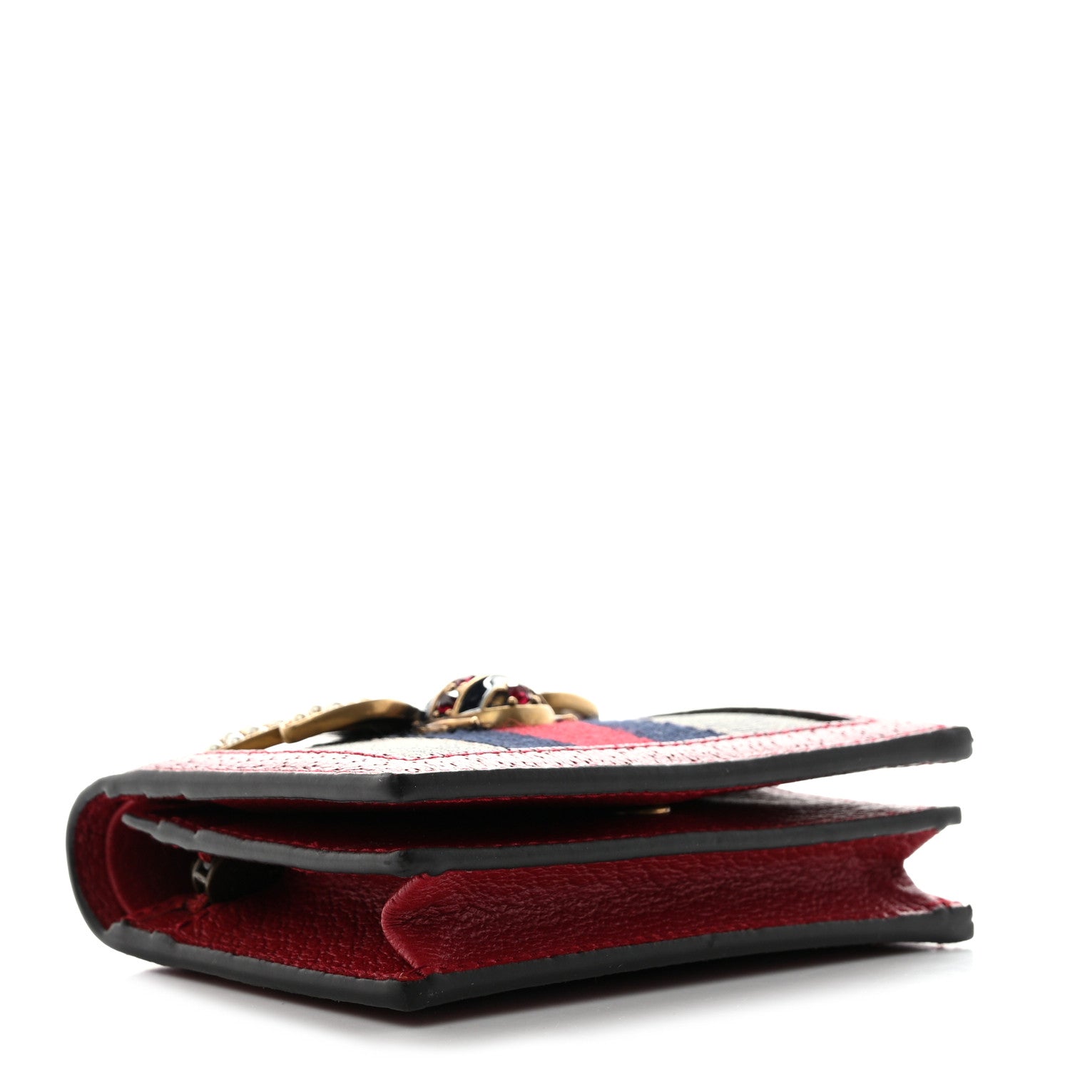 Gucci GG Supreme Monogram Queen Margaret Card Case Red 4 of 9