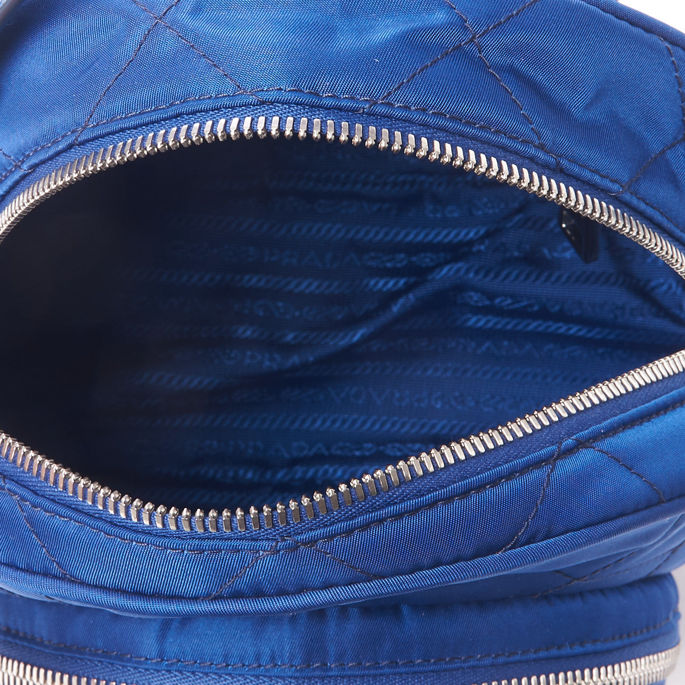 Prada Nylon Tessuto Impuntu Quilted Backpack Bluette 6 of 8