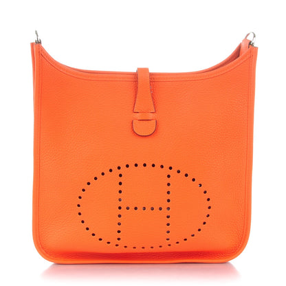 Hermes Taurillon Clemence Evelyne III PM Feu 1 of 7
