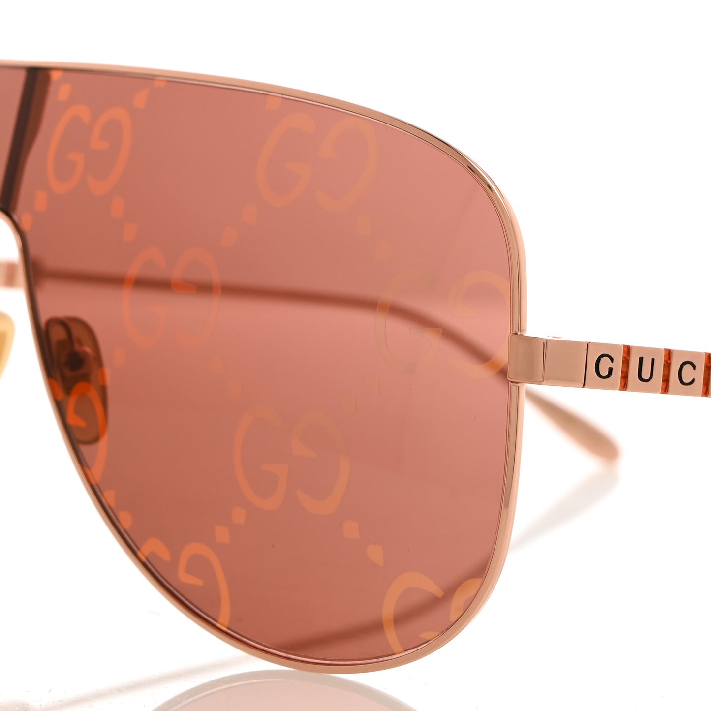 Metal Mask Sunglasses GG1436S Red Gold